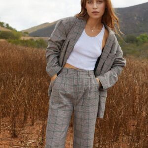 Axl Oversized Blazer - Sesame/Seal Brown